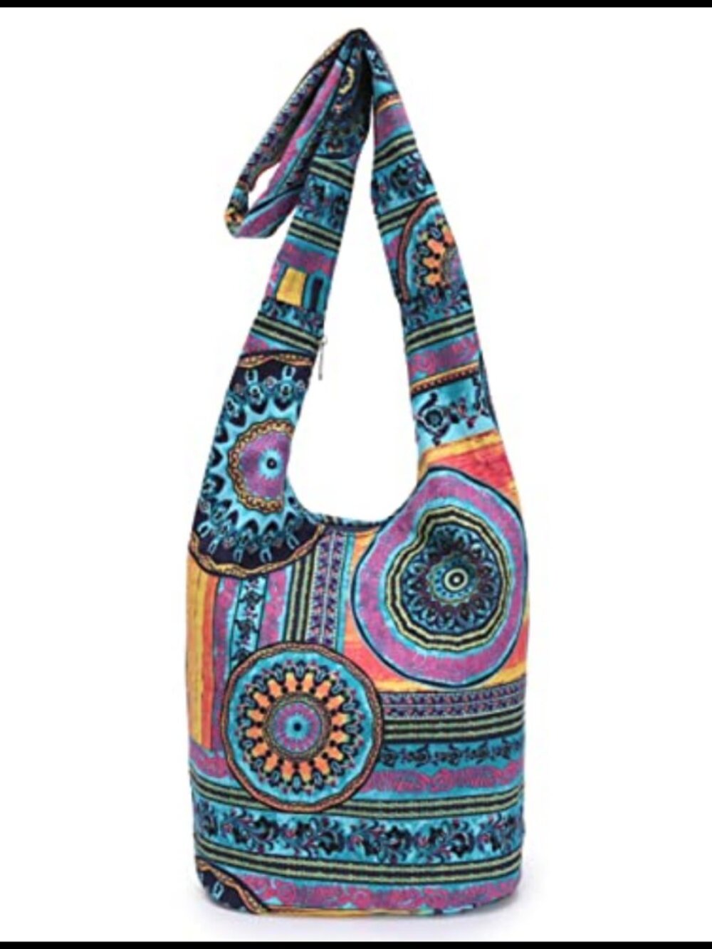 Canvas Bohemian Hobo Crossbody Bag Animal Print Hippie Shoulder Handbag